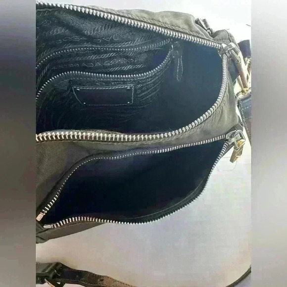 Authentic Prada Shoulder Bag Nylon Shoulder Bag Olive - Picture 15 of 16